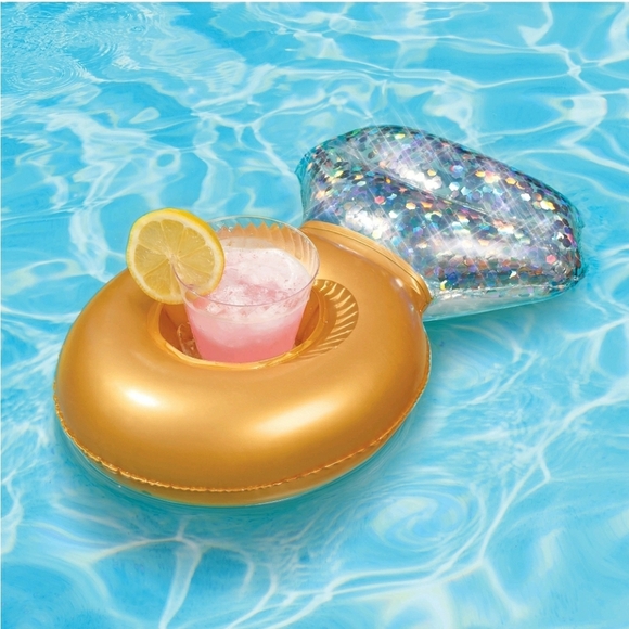 Play Day Inflatable Glitter Beverage Holder Set - Picture 11 of 11